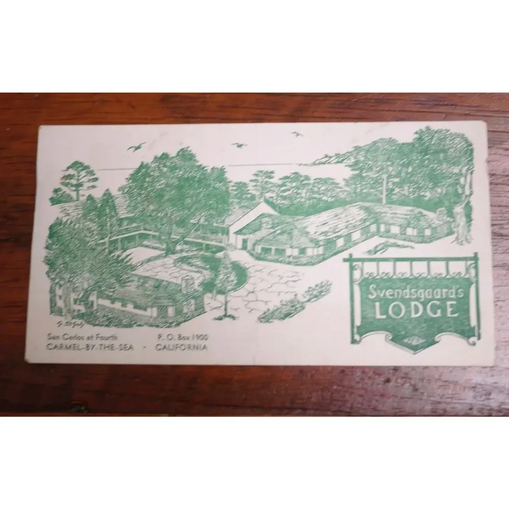 Vintage SVENDSGAARDS LODGE Mid Century Inn Carmel-By-The-Sea California Postcard